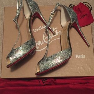 Christian Louboutin Senora 100 Glitter Solaria